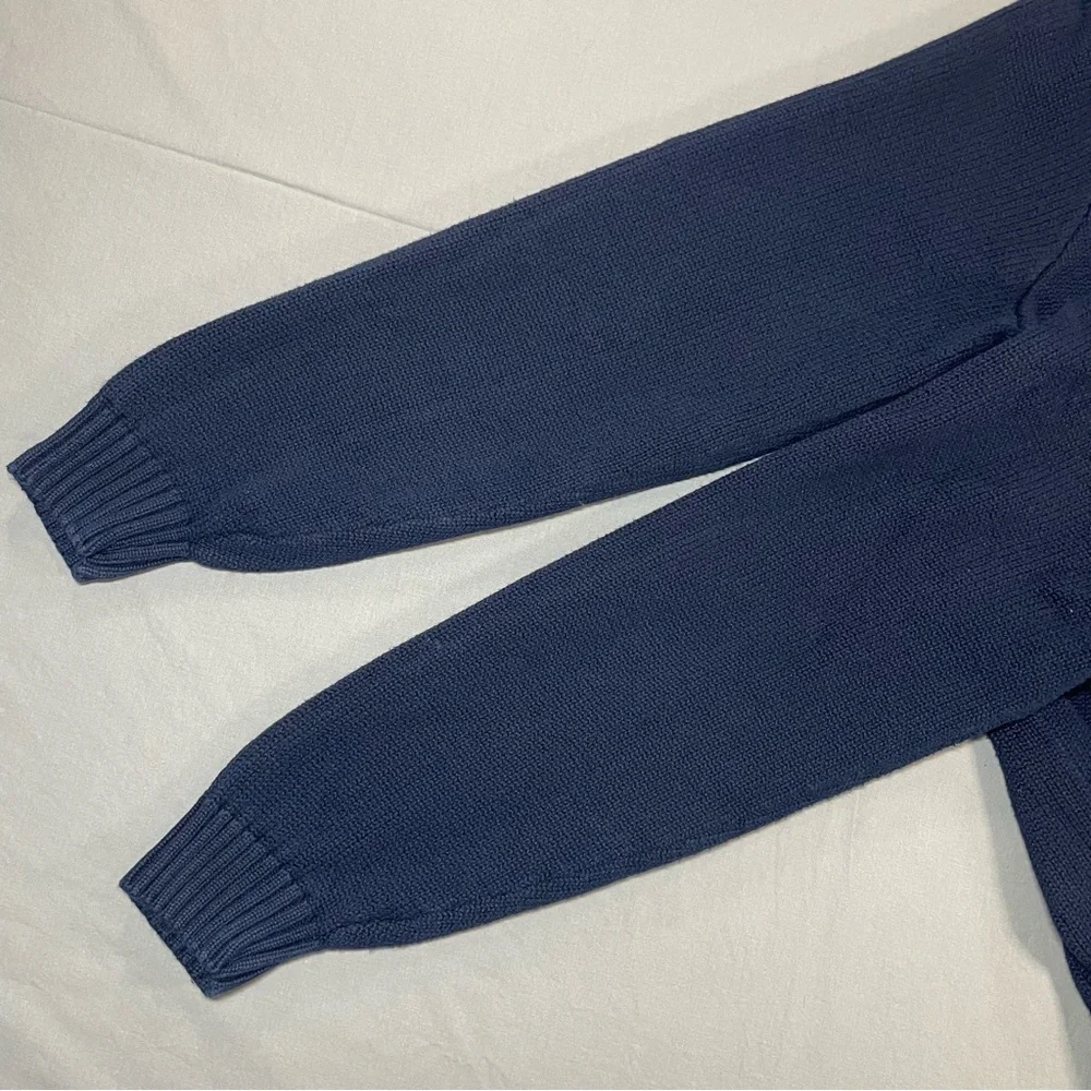 VINTAGE Polo Ralph Lauren 100% Cotton Knit Crewneck Sweater - Navy - Mens XXL